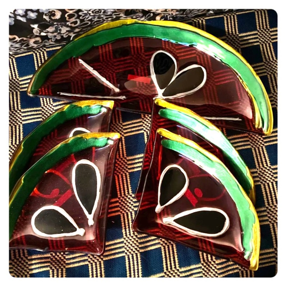 Watermelon dessert plates